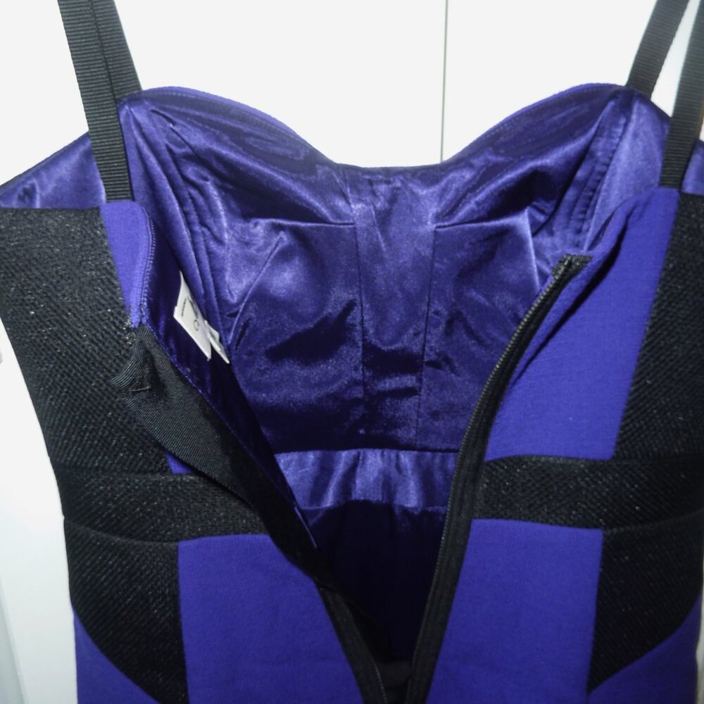 NWT An Original MILLY New York BlackBerry Color-block Sheath Dress Size 8 - Picture 5 of 9